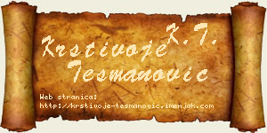 Krstivoje Tešmanović vizit kartica